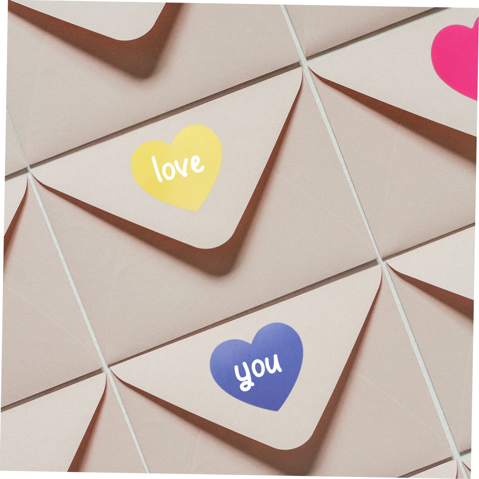 LALAFINA 4500pezzi Etichette Adesive Forma Di Cuore Per Decorazioni Di Matrimonio Regali e Buste Confezione Facile Da Applicare e Resistente Per Ogni Occasione