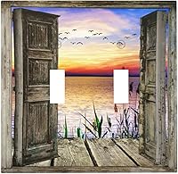 Vista 34 de Turquesa Aqua Teal Flower Floral Girasol Daisy Dahlia 2 Gang interruptor de interruptor de luz Cubierta de pared Placa de pared Mariposa Mujer Niña