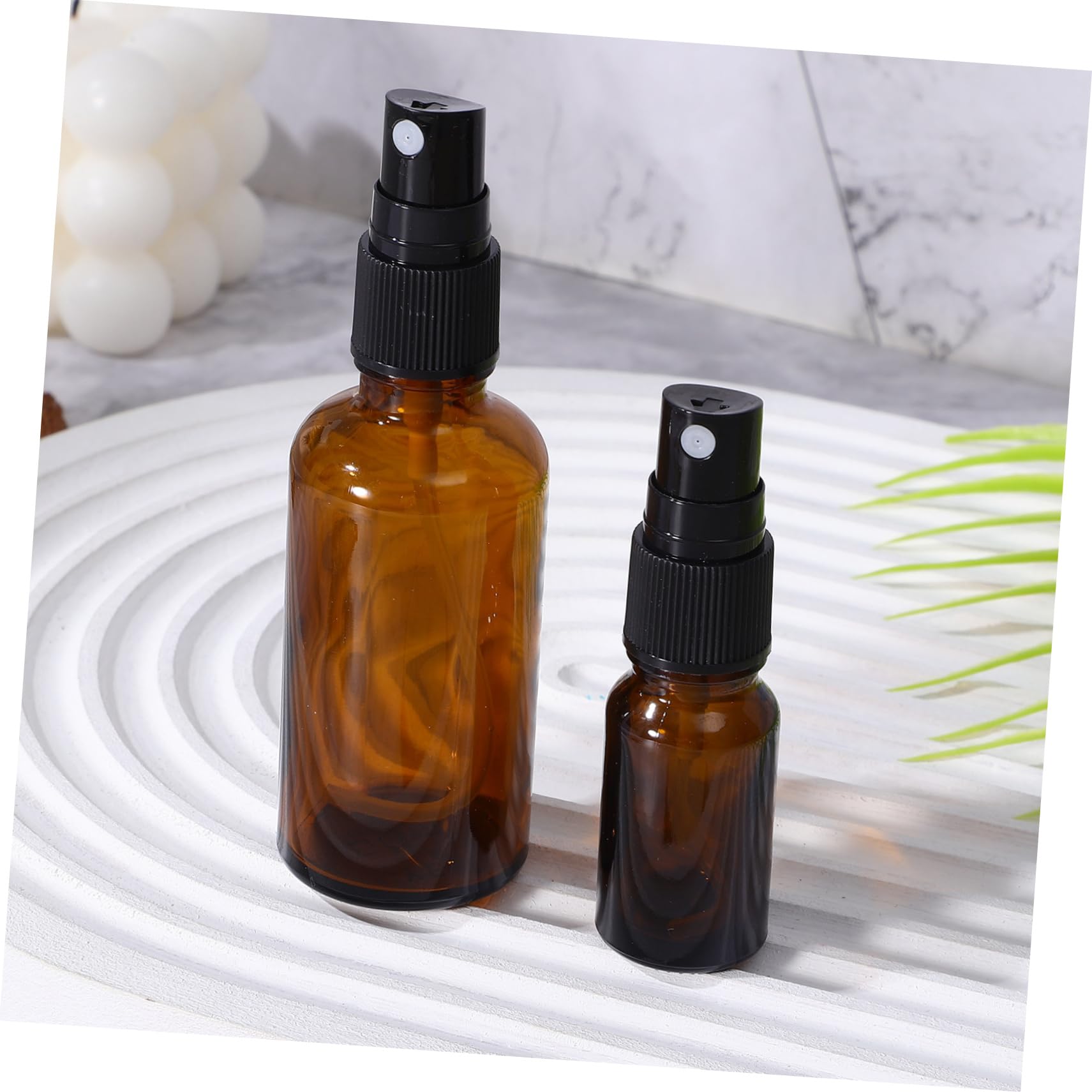 Ipetboom 10 Pezzi Flaconi Spray in Vetro Marrone Ricaricabili da Viaggio | Capacità 10ml e 50ml, Formato Compatto Riutilizzabile, Adatti per Essenze