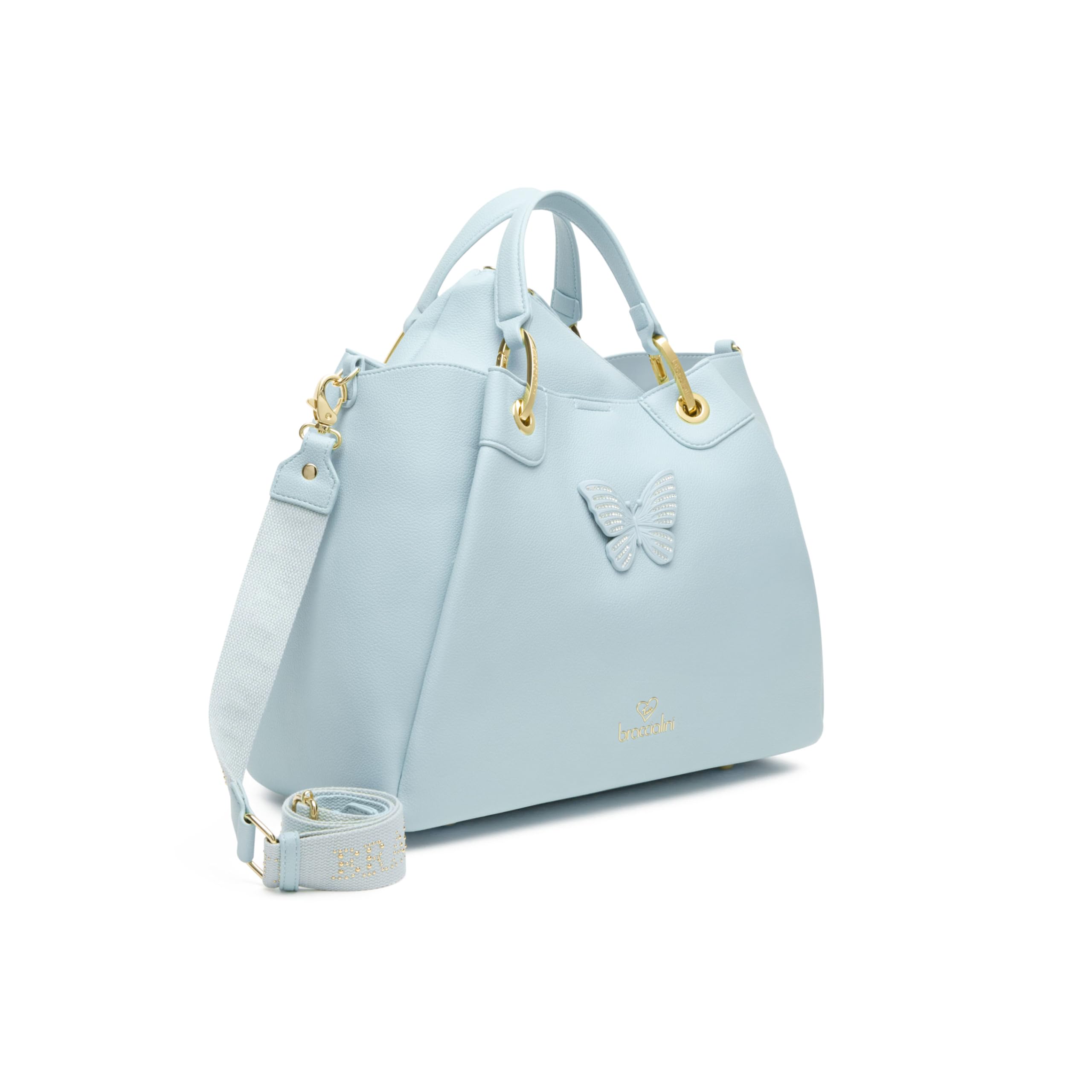 Braccialini Borsa Donna a Mano Linea Amy Grande con Farfalla