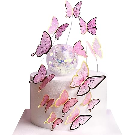 Decoration Gateau Anniversaire Filles Papillon Rose Joyeux Anniversaire Cake Topper Papillon Decoration Gateau Ballons De Confettis Decoration De Fete Happy Birthday Gateau Pour Enfants Filles Femme Amazon Fr Cuisine Et Maison