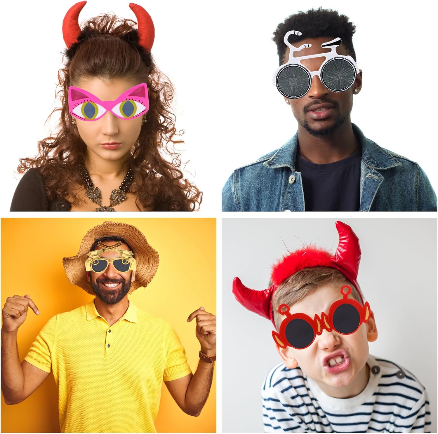 24PCS Funny Party Sunglasses, Crazy Photo Booth Props, Fun Novelty Glasses, Cool Shpaed Party Sunglasses, Cute Eyewear, Sunglasses Masks, Funny Photo Booth Props Glasses for Adults, Teens - Image 7