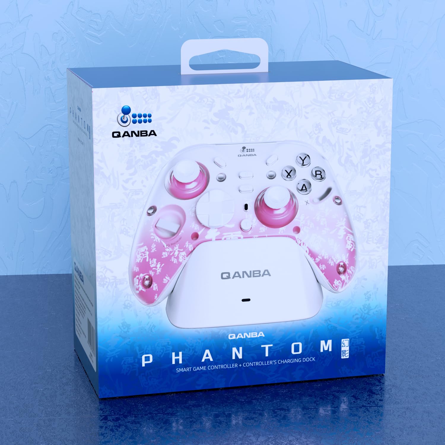 Qanba Phantom Multi-Mode Smart Wireless Controller for Windows PC and Android and iOS and TV,PC Controller With Hall-Effect Joysticks,Tri-Mode Connection (2.4G/Bluetooth/Wired), 1000Hz Polling Rate, Dual Vibration Motors, 6-Axis Gyro, Programmable Back Buttons, Charging Dock (Pink) 10 71QG8HNe8aL. SL1500