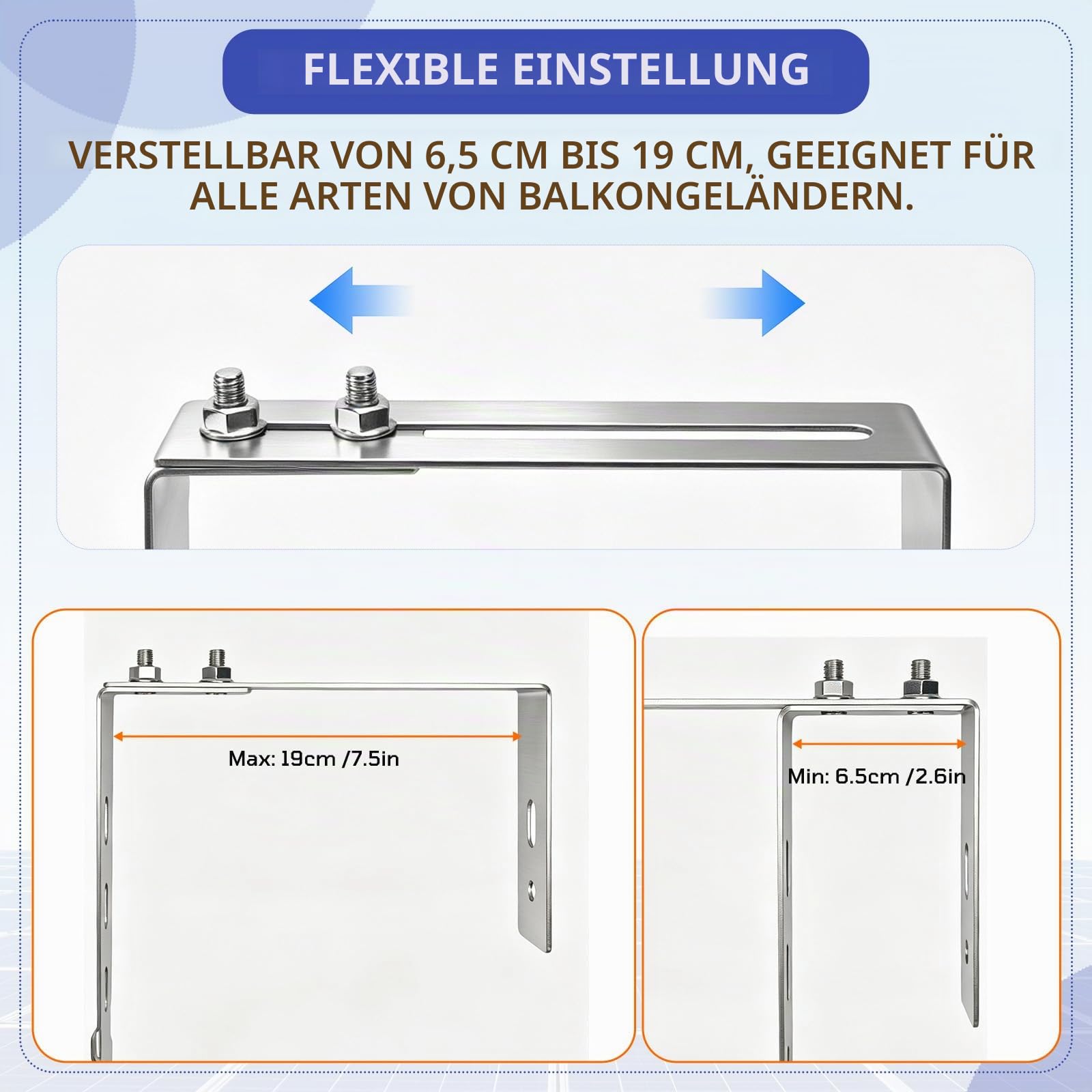 Balkonkraftwerk Halterung Balkon Solarpanel Halterung