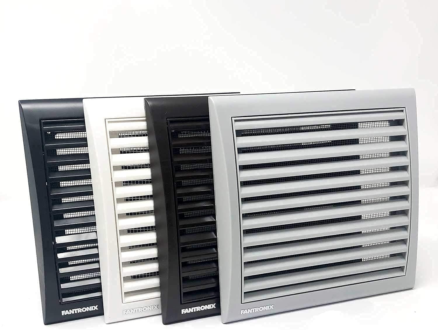 Vents 150x150 Grey Square Wall Vent Grille with Fly Mesh - External Air Inlet or Outlet Cover for Ventilation Ducting - Image 3