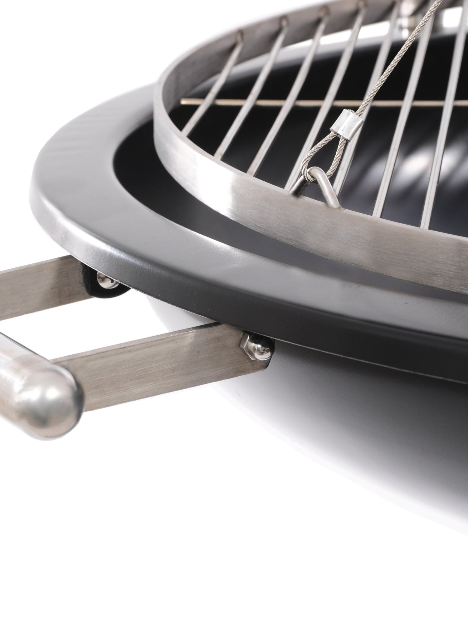 Deluxe BBQ 80 cm Schwenkgrill Grillrost Edelstahl Dreibein Grillrost Feuerschale Design Grill Smoker