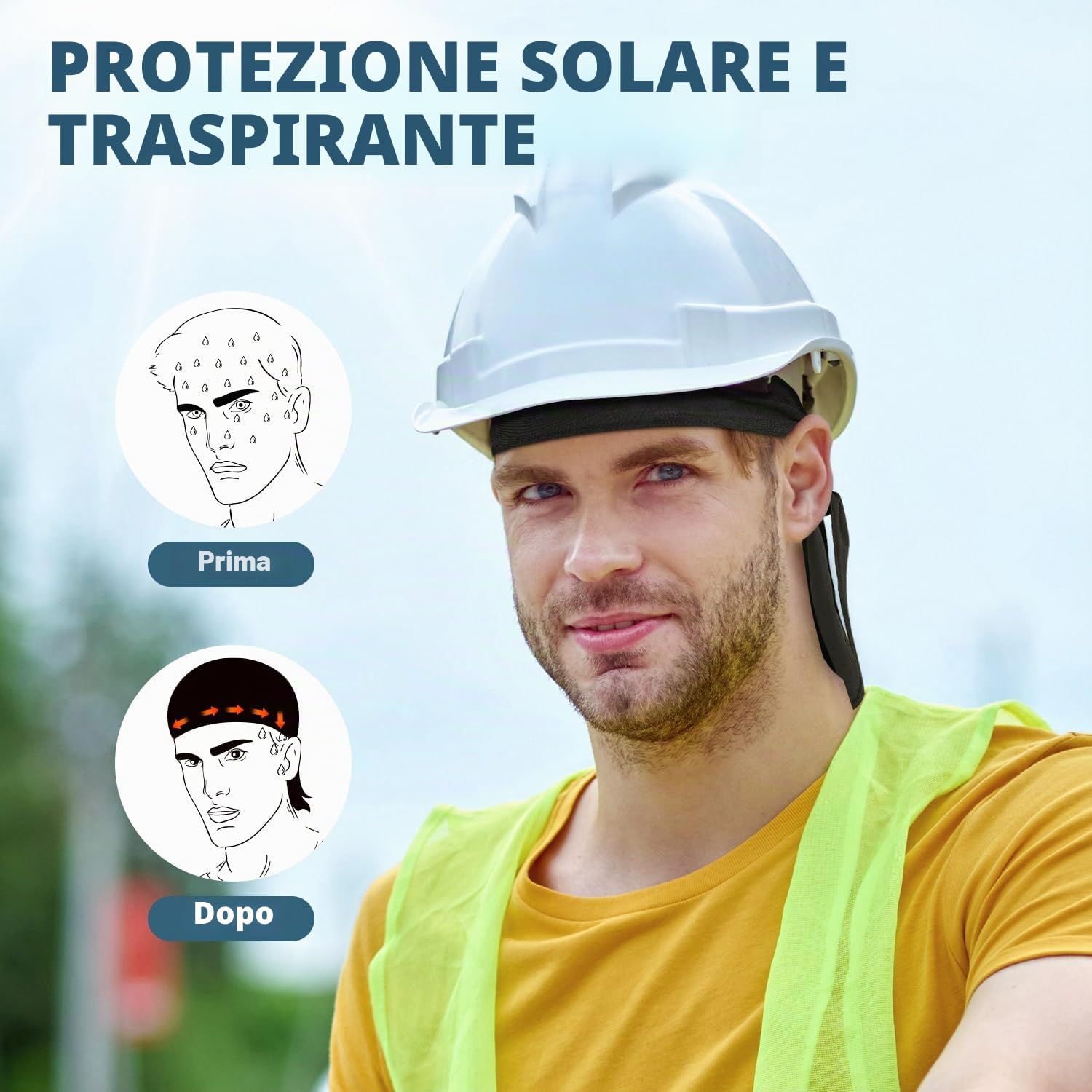 GXCROR Bandana Cap Foulard Sport Copricapo Copricapo Traspirante per Corsa, Ciclismo e All'aperto