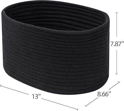 Miniatura 2 de CubesLand Cestas tejidas para almacenamiento de estantes, estantes en forma de cubo para armario, juego de 3 cestas de almacenamiento de juguetes de