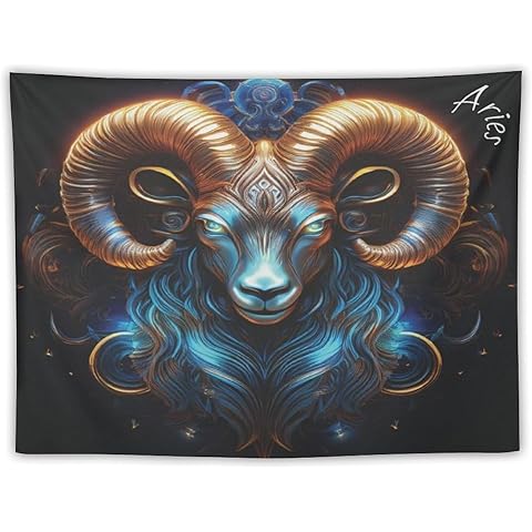 Constellation Tapestry Aries Zodiac Print Photo Art Painting Tapestry Home Decorative Bedroom Modern Decor Tapestries Gifts 30