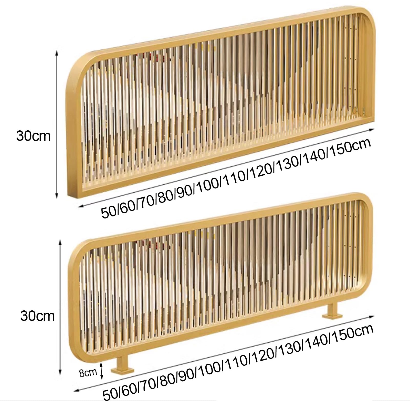 Genérico Mamparas de Cristal translúcido Elegantes para comedores: separadores Decorativos para restaurantes, mostradores de ollas Calientes y escritorios, Valla Baja de 30 x 100 cm con diseño de Ray