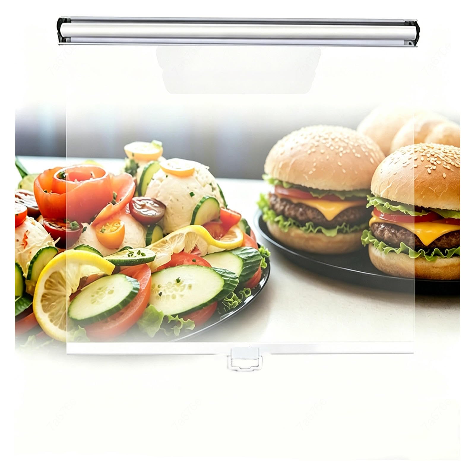 VSAQLNWZ Plastic Roller Blinds Supermarket, Dustproof Waterproof Plastic Roller Curtain, Windproof Transparent Roller Shutter for Market Cooler,Veggie Shops,Delis,bakeries,50cm(20in)*150cm(59in)