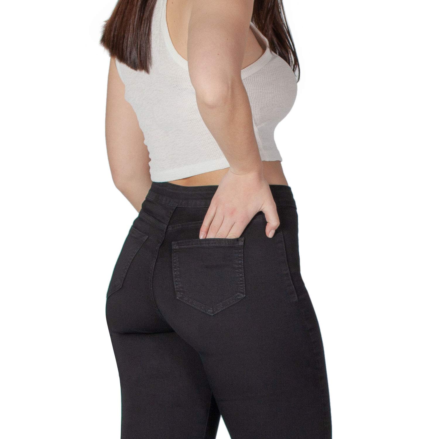 MAMAJEANS Jeggings Donna a Vita Alta, Jeans Comodo in Cotone Ultra Elasticizzato, Skinny Fit - Made in Italy