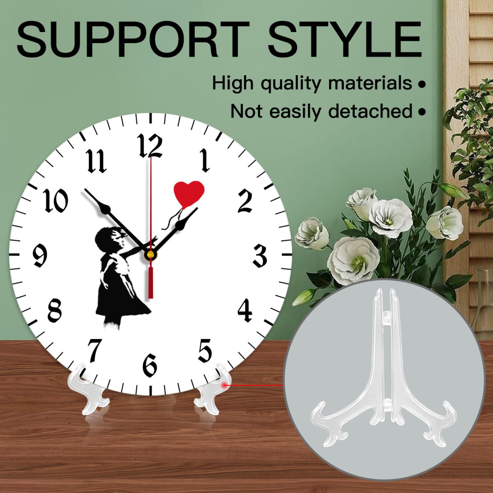 バンクシー　バルーンガール木製掛時計 Wall Clock Flying Balloon カリモク BANKSY Amazon.com