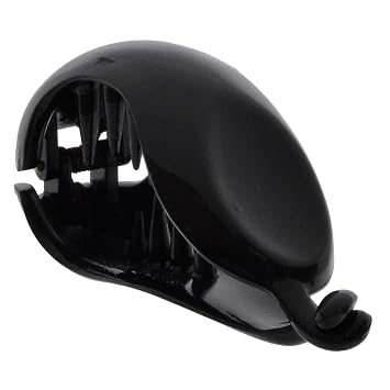 Camila Paris CP2302 2.75 Inch Small Hair Claw Clip for Women Black, Strong Hold Decorative Hair Clips Durable Styling Girls Hair Accessories. Ponytail For Women with Curly Thick Hair. Made in France