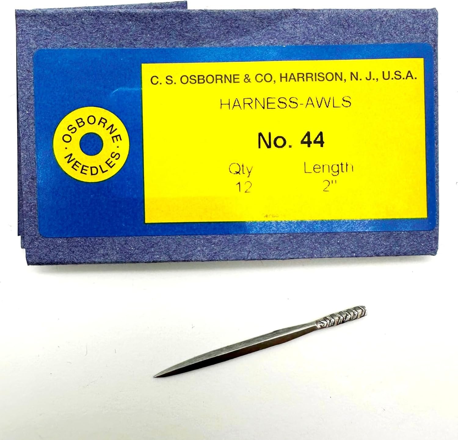 12 Pk. CS Osborne No. 44 Harness Awls, 2" Long
