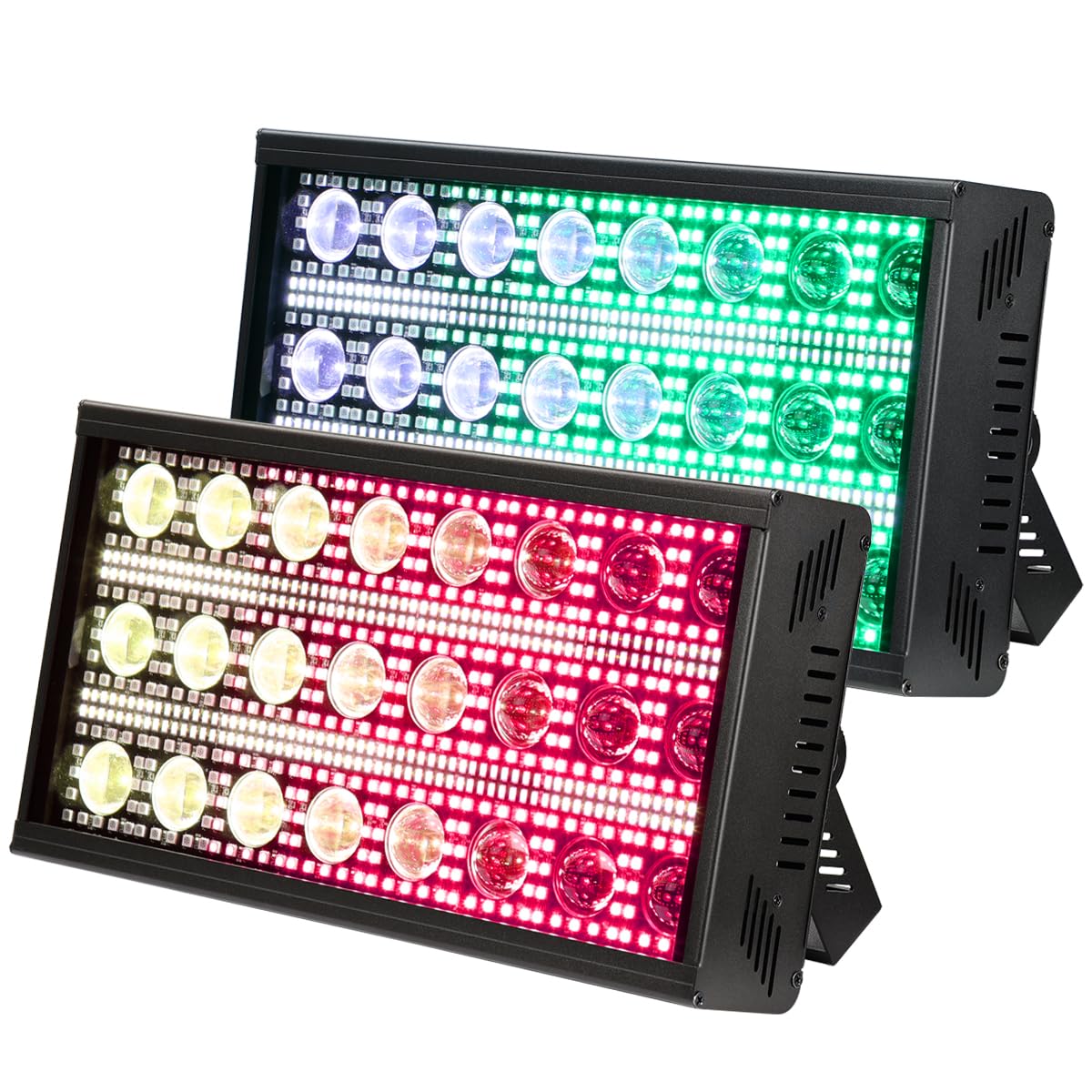 BETOPPER 300W Strobe Beam Effektstrahler Wallwasher Bühnenlicht LED Bar 2P | 4 IN 1 RGBW Stroboskoplicht DMX Controller Bühnenbeleuchtung für Live-Events, Bars, Disco, Weihnachten, Halloween, Hochzeit