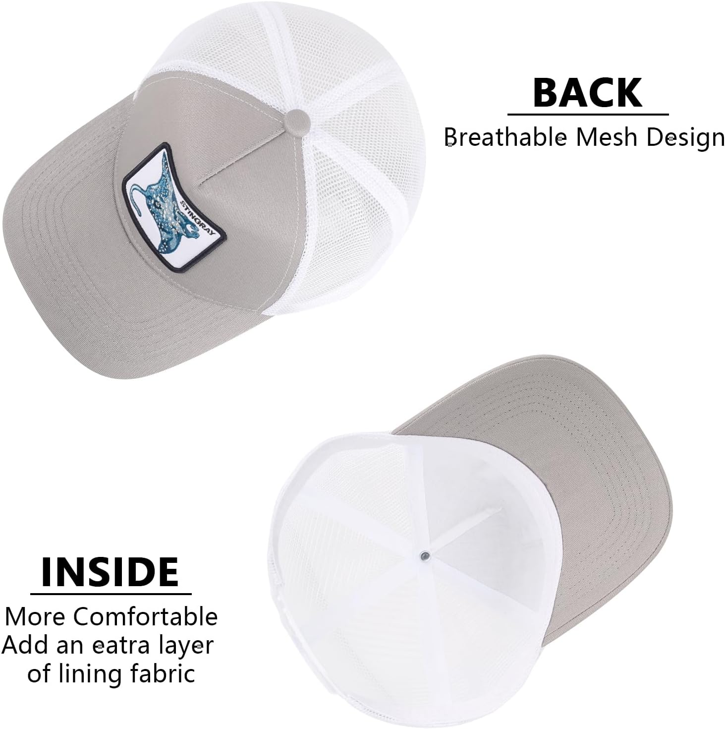 Mens Trucker Hats Mesh Snapback Animal Baseball Hats Unisex Running Sport Cap for Women Men - Image 4