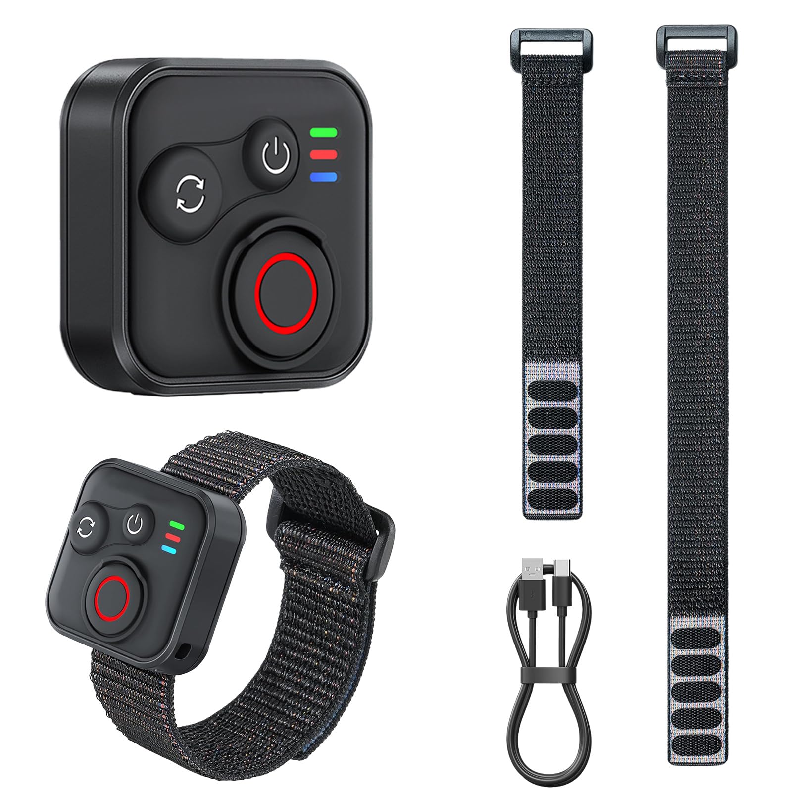 Télécommande Bluetooth pour Insta360 X5/X4/X3/Ace Pro 2/Ace Pro/GO3S/GO3/Hero 13/12/11/IOS/Android Smartphone Appareil photo Accessoires avec dragonne, portée de 50 m BT5.1 Type-C