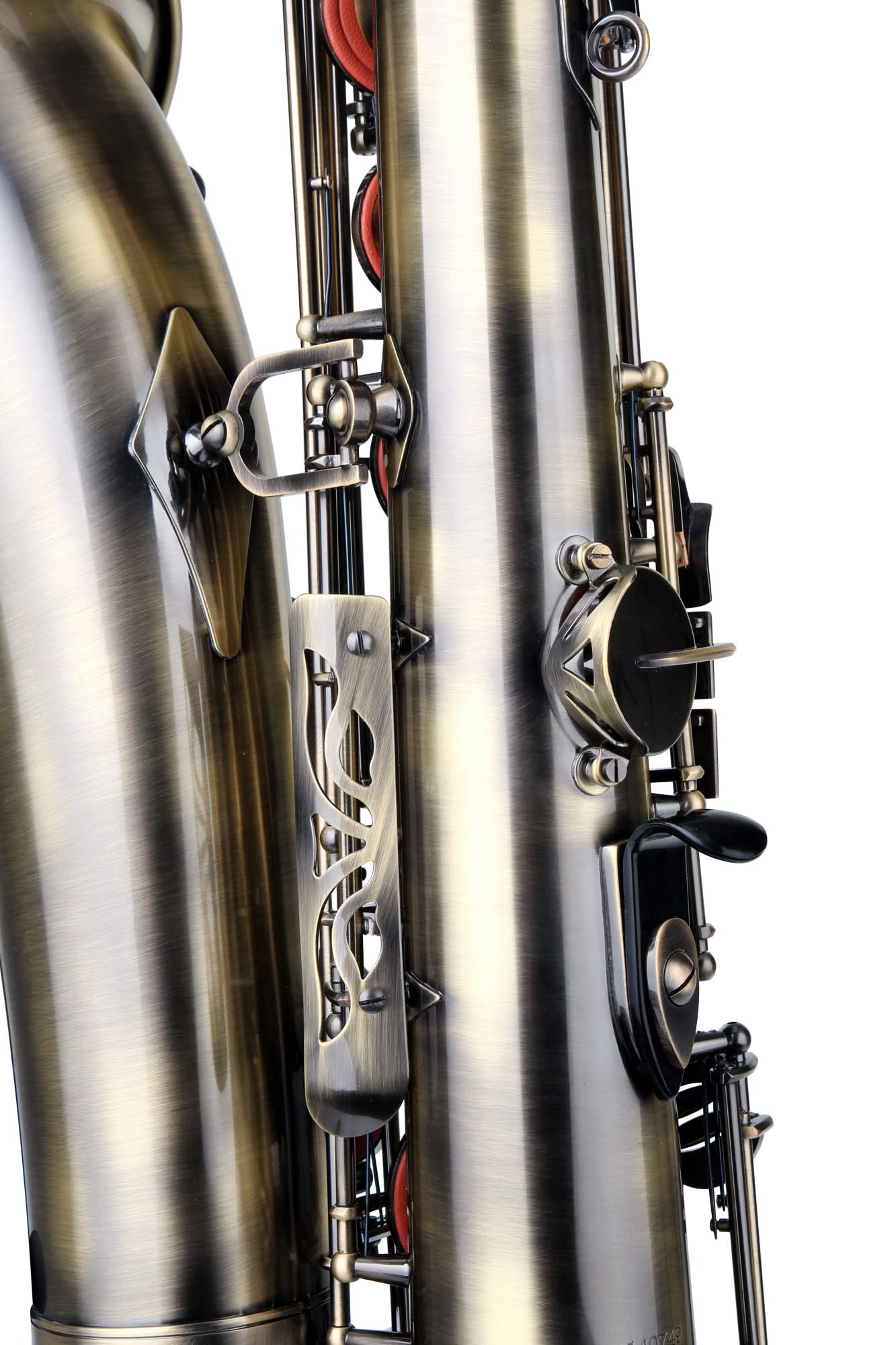 Classic Cantabile Winds TS-450 Antique Yellow Tenorsaxophon SET (Messing, Vintage Lackierung, Hoch-Fis-Klappen, Koffer, Ständer, Tuner, Metronom, Notenständer)