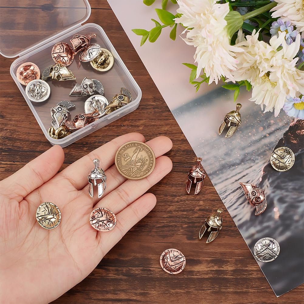 Perline E Ciondoli Unicraftale - 24 Pezzi 3 Colori, Lega Per Braccialetti, Capelli O EDC, Stile Spartano Europeo - Foto 11