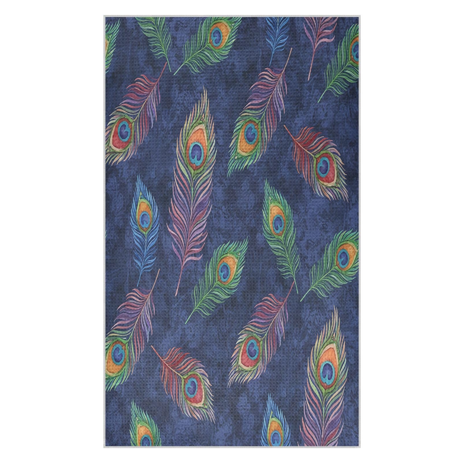 BURSTDDY Peacock Feathers Kitchen Towels,Absorbent Dish Towels 1 Pack