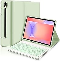 Vista 9 de GOKOCO para Samsung Galaxy Tab S10 Lite/S10 FE/S9 FE 10.9"/Tab S9 11" Funda para Teclado, Funda Magnética Desmontable Inalámbrica Bluetooth con Negro