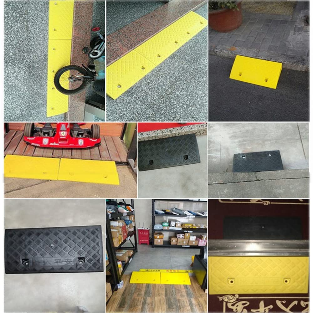 Rampa Per Marciapiedi GFMODE - Piastra Gradino In PVC, Antiscivolo, Per Auto E Biciclette, Nero - Foto 6