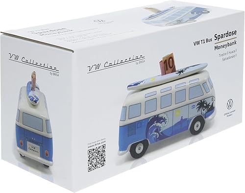 Miniatura 7 de BRISA VW Collection - Caja de monedas con tabla de surf en T1 Bus Samba (surfazul)
