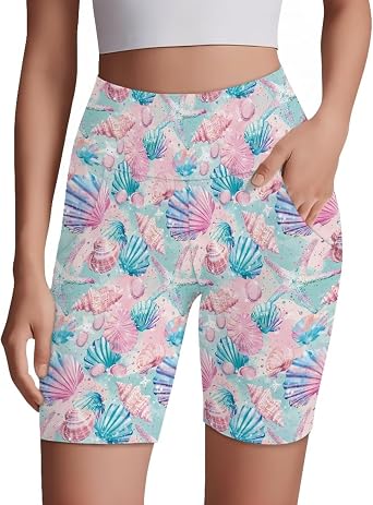 High Waist Yoga Shorts for Women Tummy Control Fitness Athletic Shorts Slim Fit Leggings