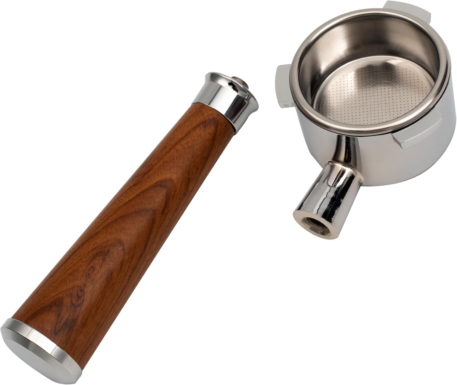 54mm Bottomless Portafilter is Made of Stainless Steel and Fits Breville Barista Express, Pro, Touch, Bambino, and Infuser, It Matches Perfectly and Won't Damage the Group Head