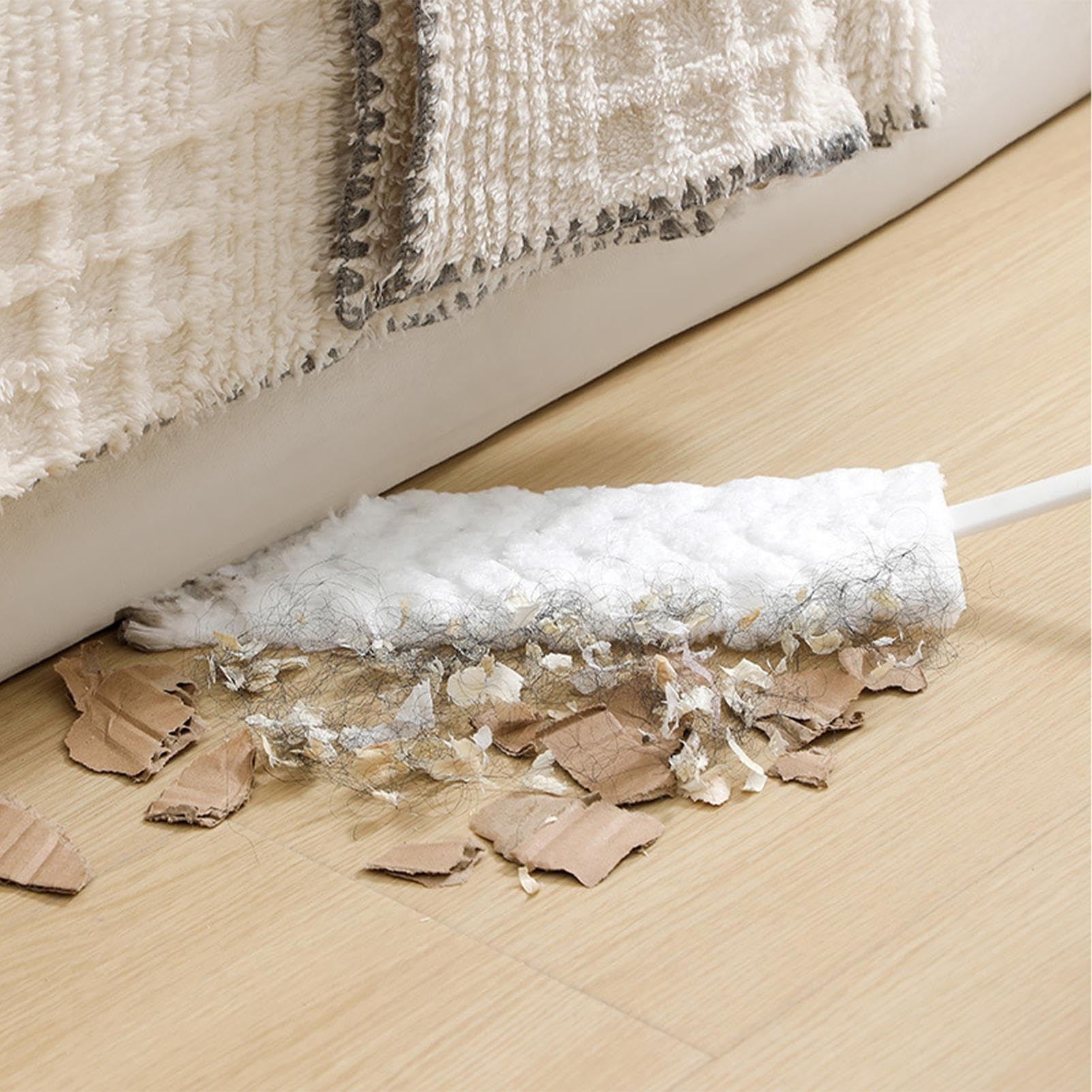 Plumero reutilizable con mango extensible, paños de microfibra para una limpieza eficiente de refrigeradores y debajo de electrodomésticos
