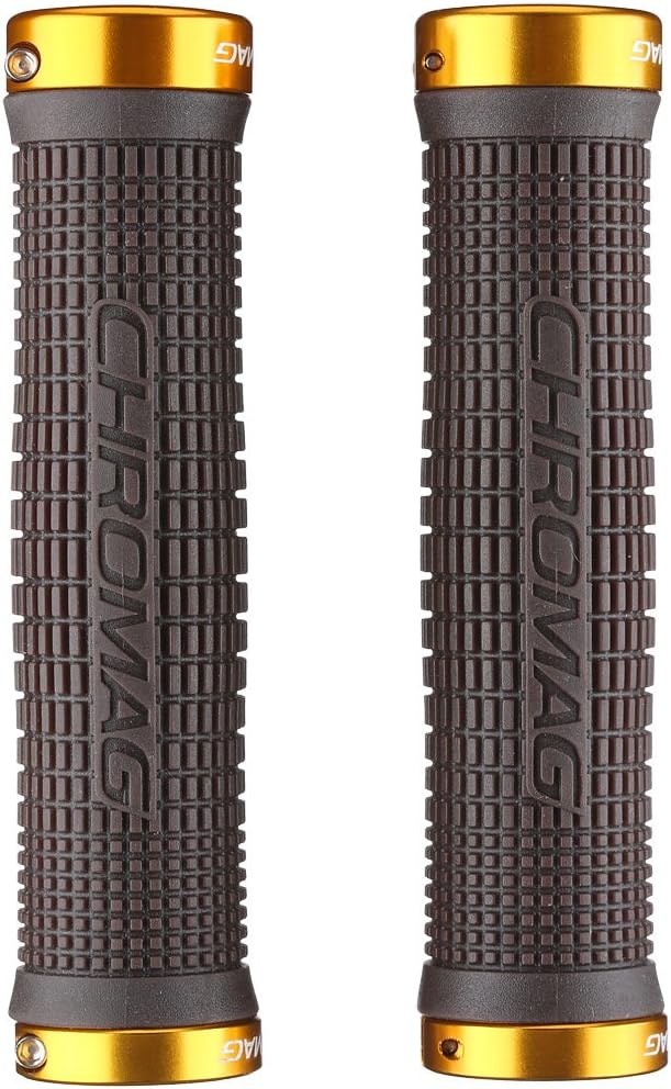 CHROMAG Squarewave Unisex Adult MTB/MTB/Cycle/VAE/E-Bike Handles, Brown/Gold, Length 142 mm