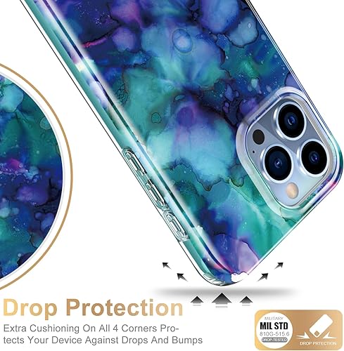 Miniatura 4 de Esdot Funda protectora para iPhone 15 Pro con protector de pantalla integrado, funda duradera con diseños de moda para mujeres y niñas, elegante