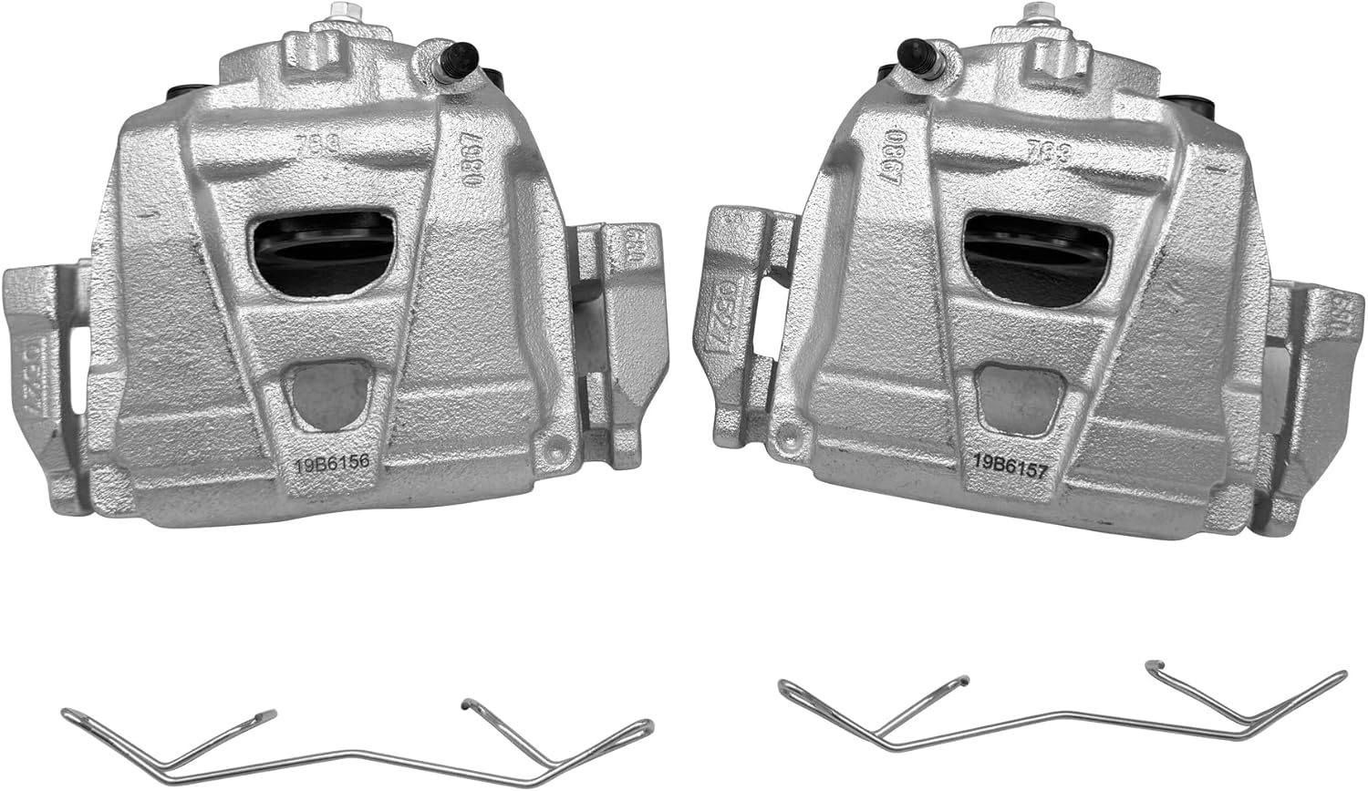 2Pcs Front Brake Calipers Replacement for 2015-2018 AUDI Q3 for Volkswagen Passat 2012-2020 for Volkswagen Tiguan 2009-2017 for VW Tiguan Limited 2018 19B6156 19B6157 w/Brackets