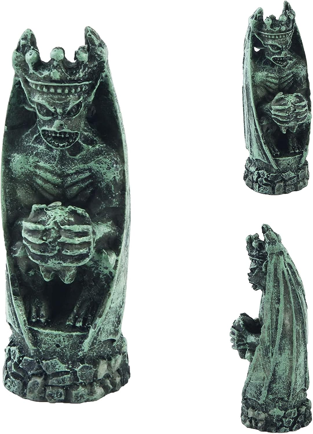 Skull Aquarium Fish Tank Decorations Decor (Set of 3) Devil Death Mummy Statue Sculpture Reptile Turtle Lizard Spider Tanks Terrarium Décor Ornament Pet image 5