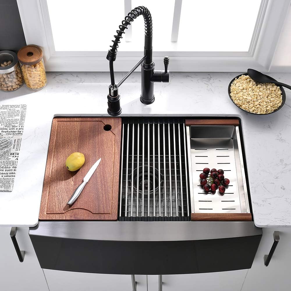 🛒 Crаzу Dеаlѕ 30 Black Farmhouse Kitchen Sink-SOMRXO 30 Inch Farmhouse Apron Front Workstation Ledge Gunmetal Matte Black 16 Gauge Stainless Steel 10 inch Deep Single Bowl Kitchen Sink Farm Sinks 50% оƒƒ Dіѕсоunt 30 Black Farmhouse Kitchen Sink-SOMRXO 30 Inch Farmhouse Apron Front Workstation Ledge Gunmetal Matte Black 16 Gauge Stainless Steel 10 inch Deep Single Bowl Kitchen Sink Farm Sinks