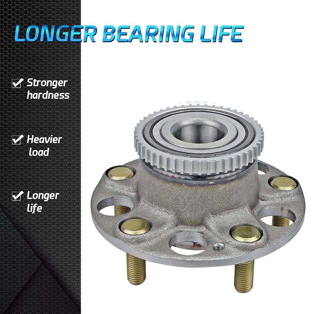 TRQ Rear Wheel Hub & Bearing Assembly Pair For Honda Civic / Acura Integra W/ ABS