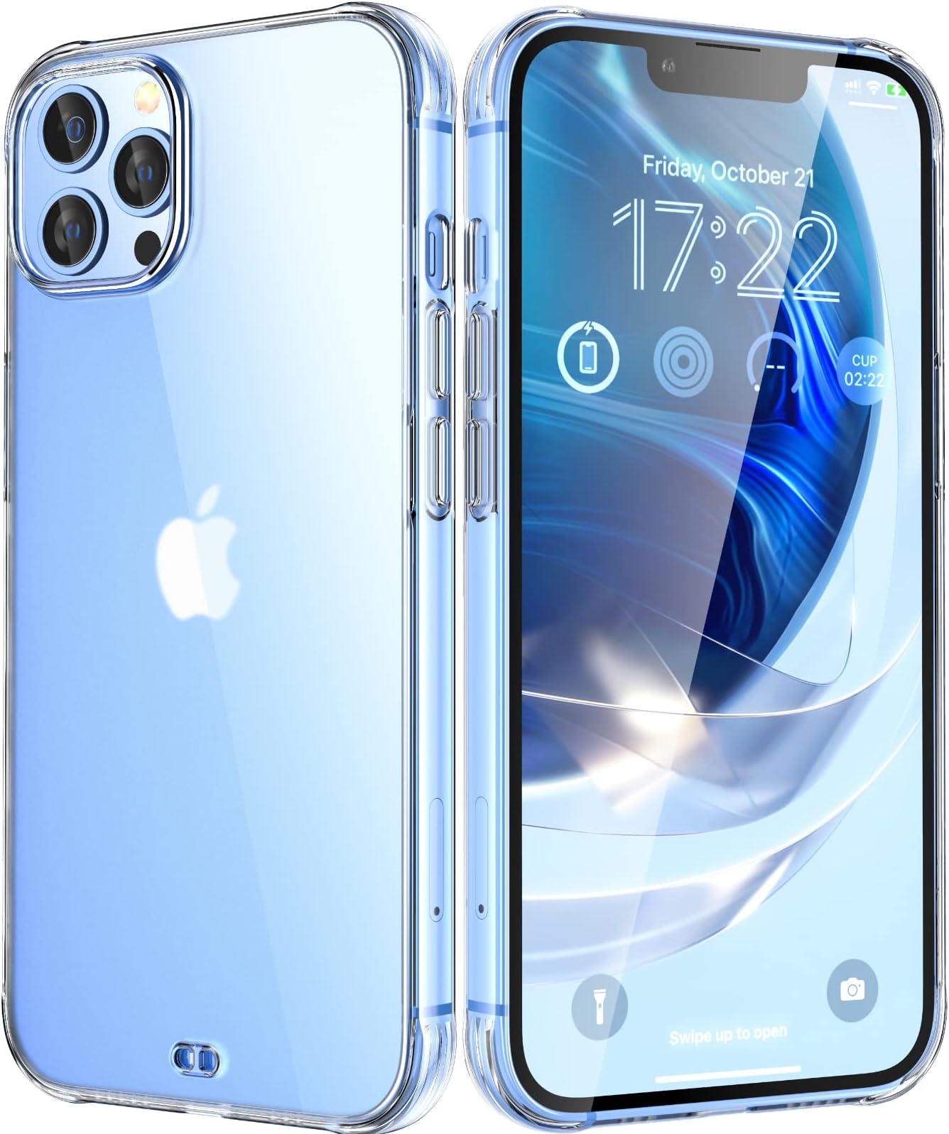 iPhone 12 Pro Max Case Clear Matte Translucent Soft Edges Lightweight Shock Absorption Crystal Design Anti-Fingerprint