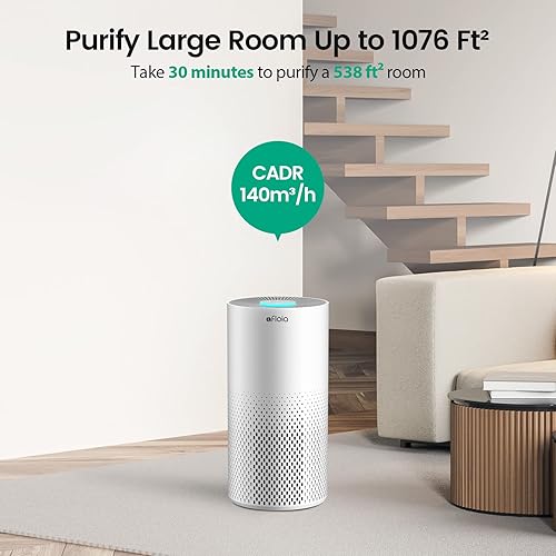 Miniatura 2 de Afloia Afloia - Purificadores de aire para el hogar, dormitorio, habitación grande de hasta 1076 pies cuadrados, Kilo White, filtro original de 3