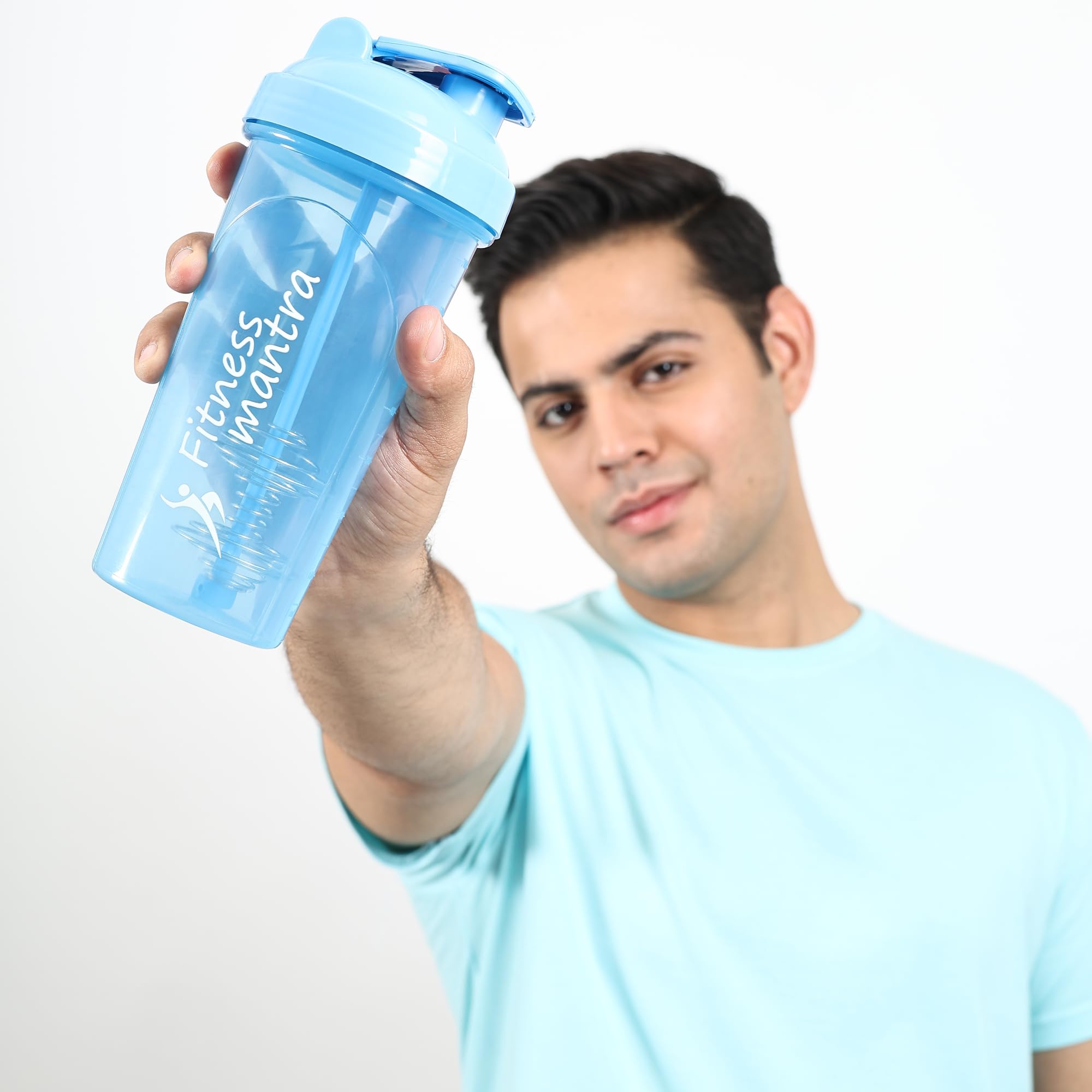 Fitness Mantra® 700ml Classic Shaker Bottle for Men & Women [Capacity 700 ml (Sky Blue, 700ml)-image-19