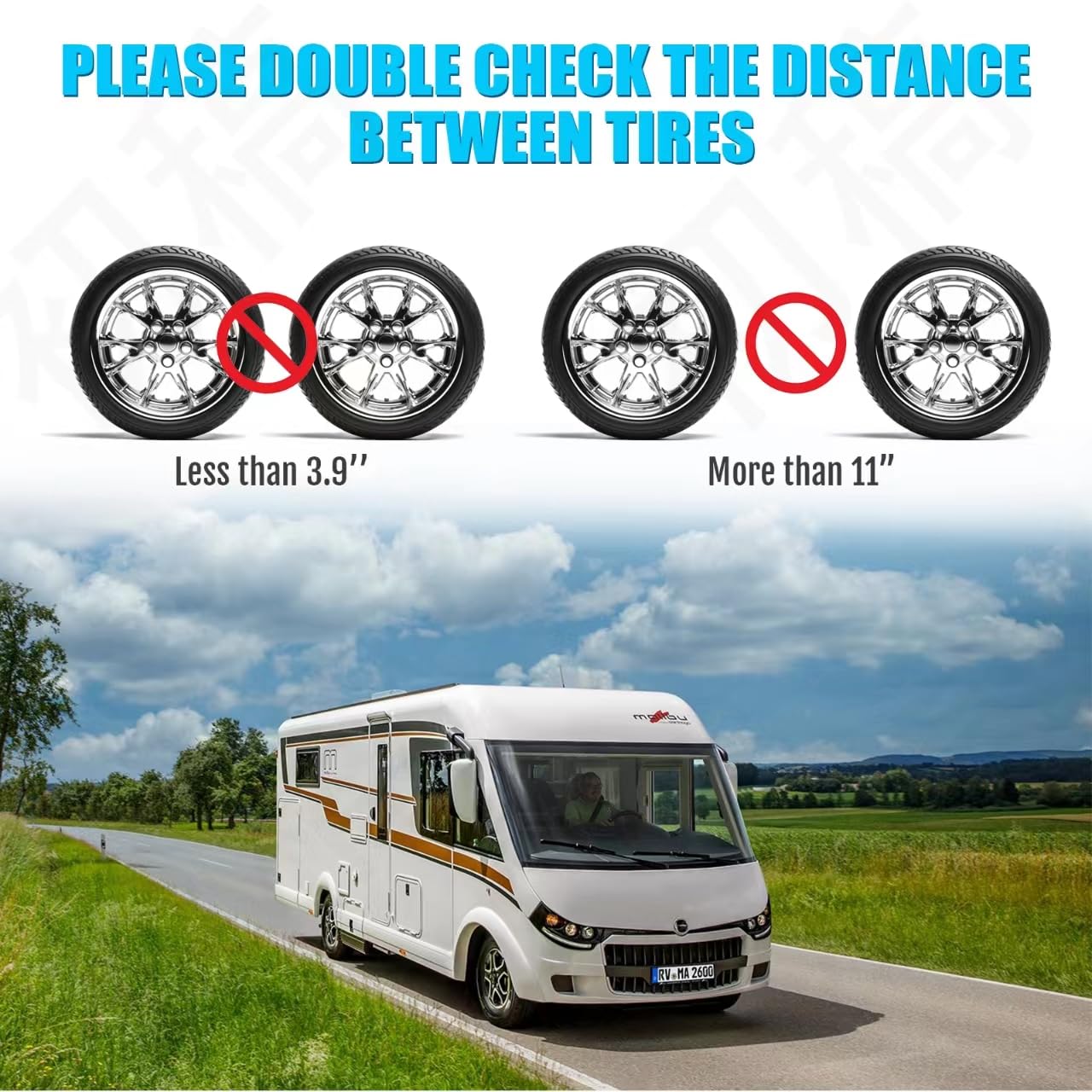 RVPNR RV Rotatable Wheel Chock Stabilizers (Drill