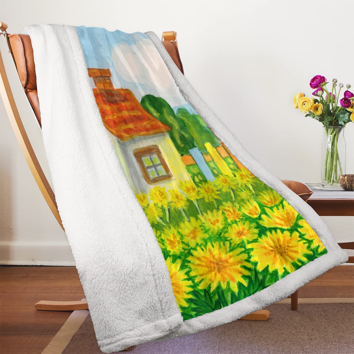 Amazon.co.jp: The House Among The Flowers スローブランケット