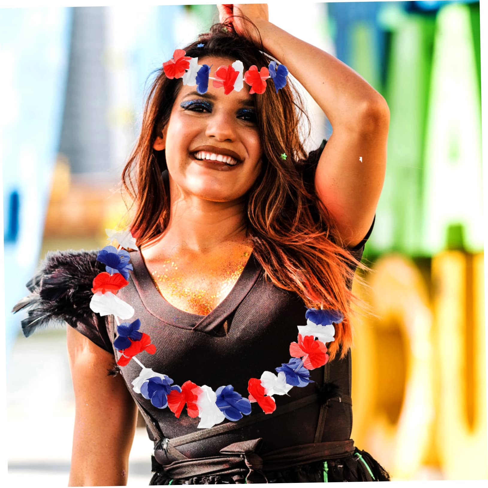 ABOOFAN 72 Stück Hawaiianische Lei Luau Dekorationen Partydekorationen Für Erwachsene Hawaii Blumenarmbänder Hawaiianische Dekorationen Für Partys Hawaiianische Partyzubehör Hawaii