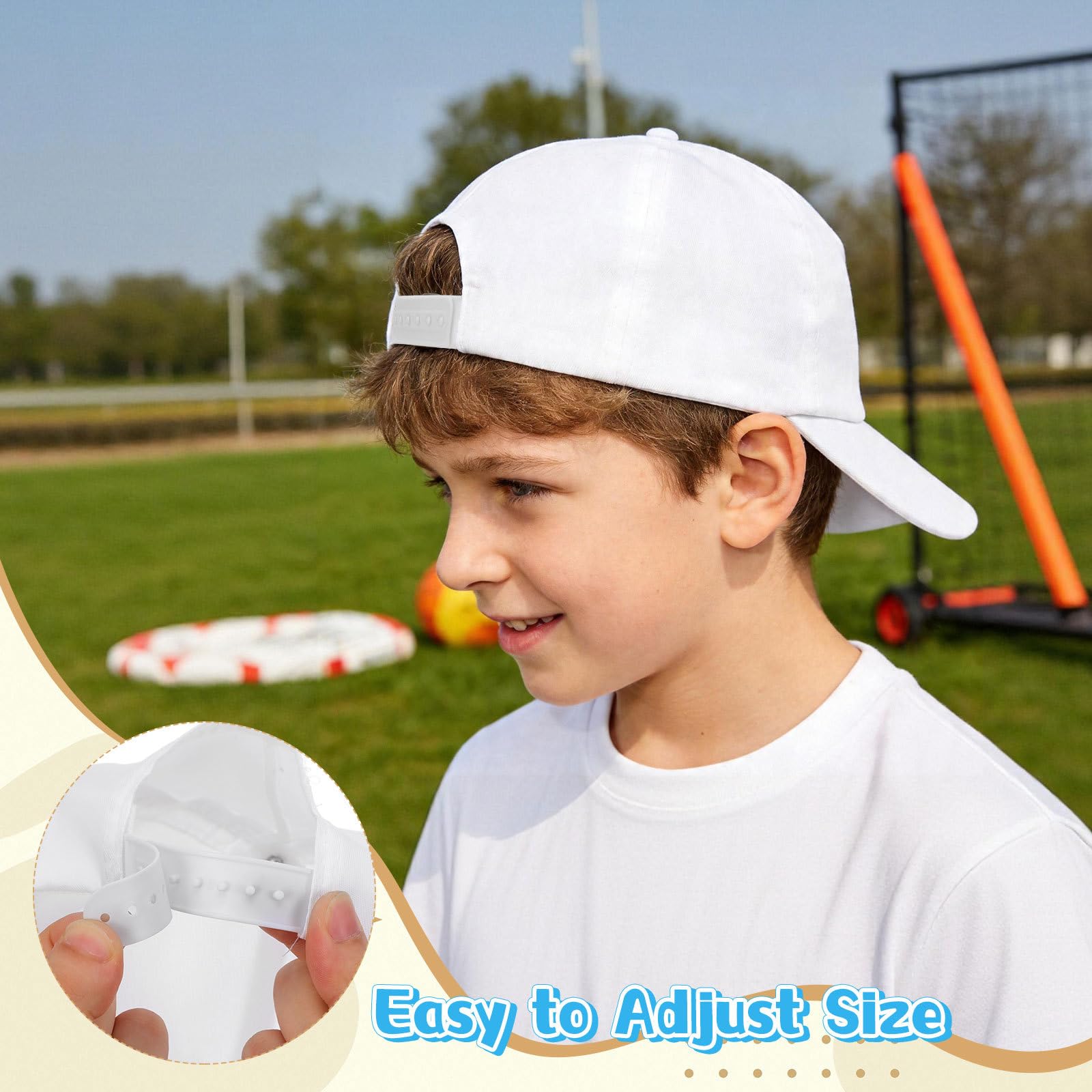 Housoutil 24 Gorras de Béisbol White con Marcadores de Pintura, Gorras de Béisbol en Blanco para Manualidades, White para Fiestas de Cumpleaños, Manualidades Y Actividades Al Aire Libre.
