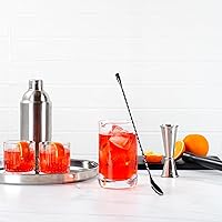 Vista 4 de Restaurantware Bar Lux - Cuchara de barra de 12 pulgadas, 1 cuchara agitadora de cóctel con mango de sacacorchos, cuchara mezcladora larga de acero