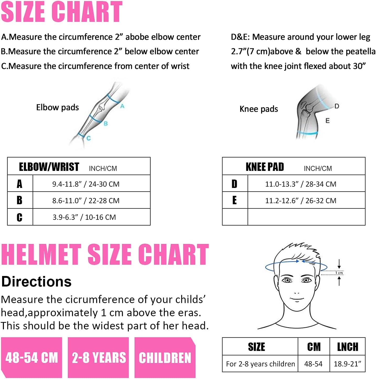 LANOVAGEAR Toddler Helmet for 3-8 Years Kids Helmet Knee Elbow Pads Wrist Guards Adjustable Bike Skating Skateboard Helmet for Kids
