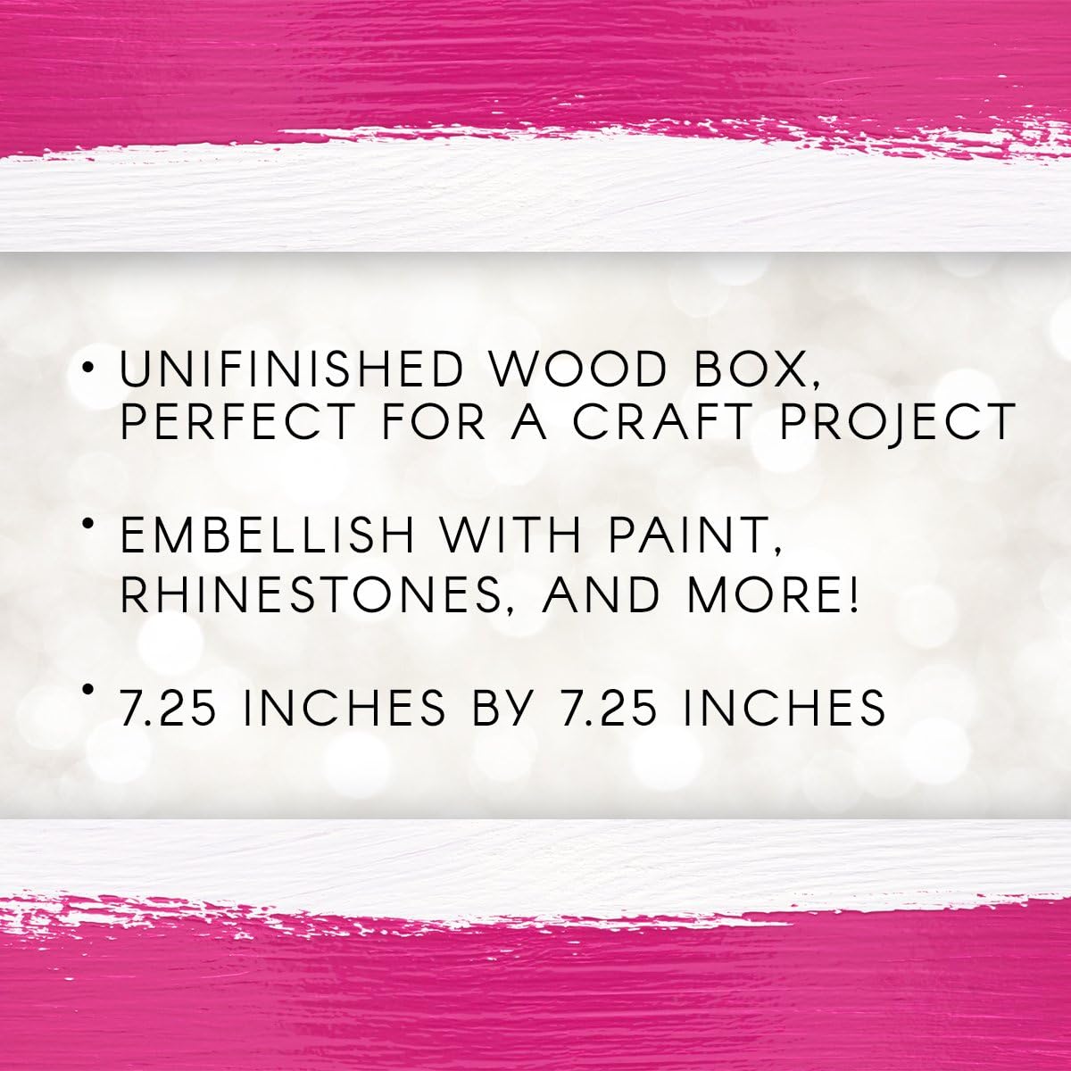 Darice Unfinished Craft, 7.25" x 7.25", Brown, 11.5 by 8.5 inch, Wood Purse Box