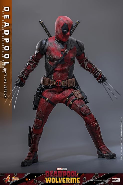 (Hot Toys) Movie Masterpiece Deadpool & Wolverine Deadpool (Battle Version) 1/6 Scale Figure