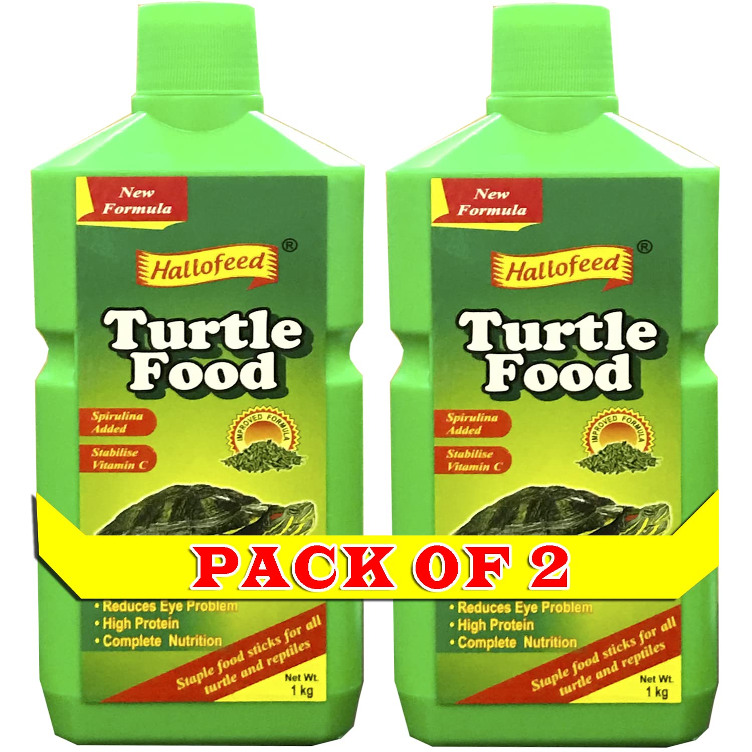 Hallofeed Turtle Food, 2 Kg Pack (2 * 1 Kg)