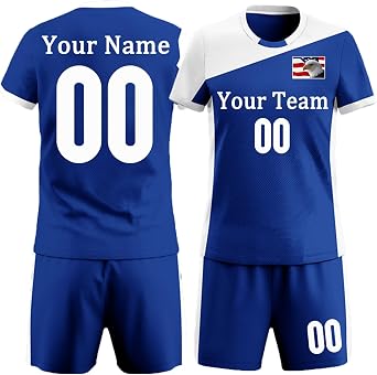 Custom Volleyball Jersey with Name Number Team for Girl Women Personalized Volleyball Shirt and Shorts for Boy Men